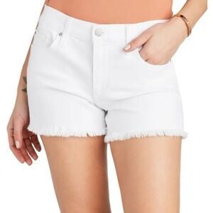 Joe's Jeans The Ozzie 4” White Frayed Hem Denim Shorts, Size 32 / Large